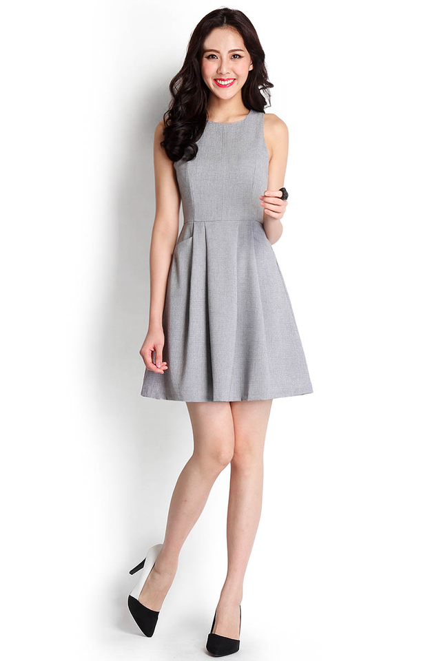 Hey There Delilah Dress In Heather Grey