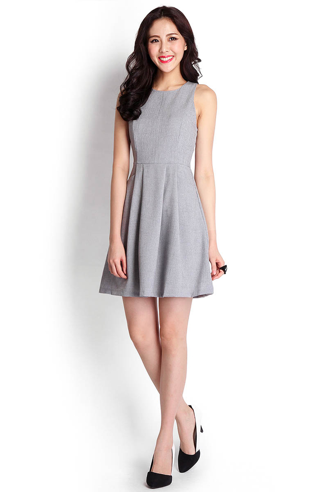 Hey There Delilah Dress In Heather Grey