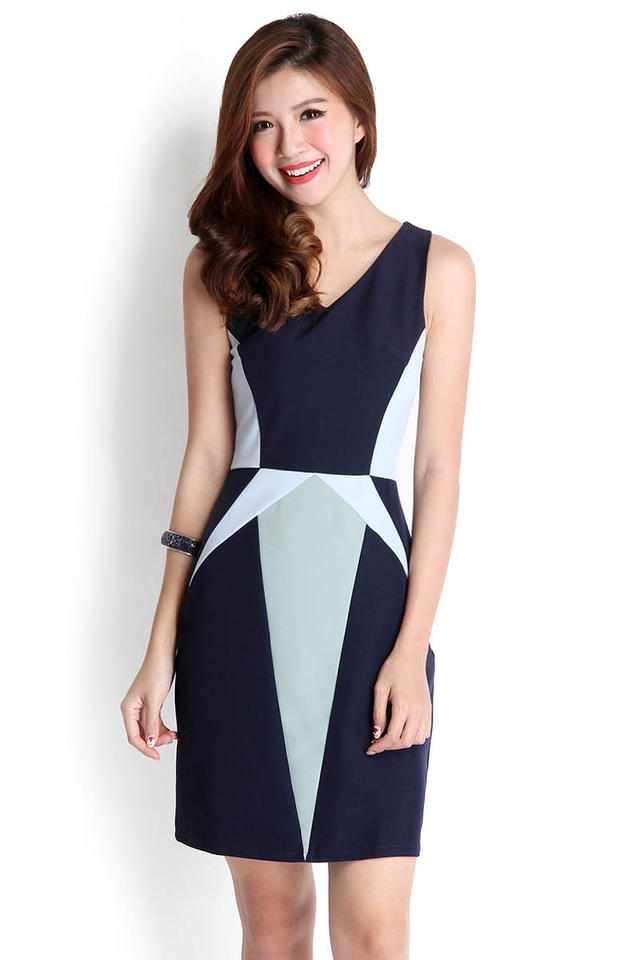 Eloquent Company Dress In Midnight Blue