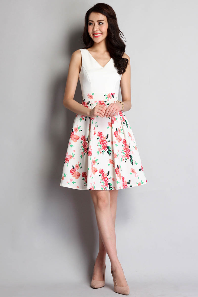 Chronicles Of Underland Dress In Pink Florals
