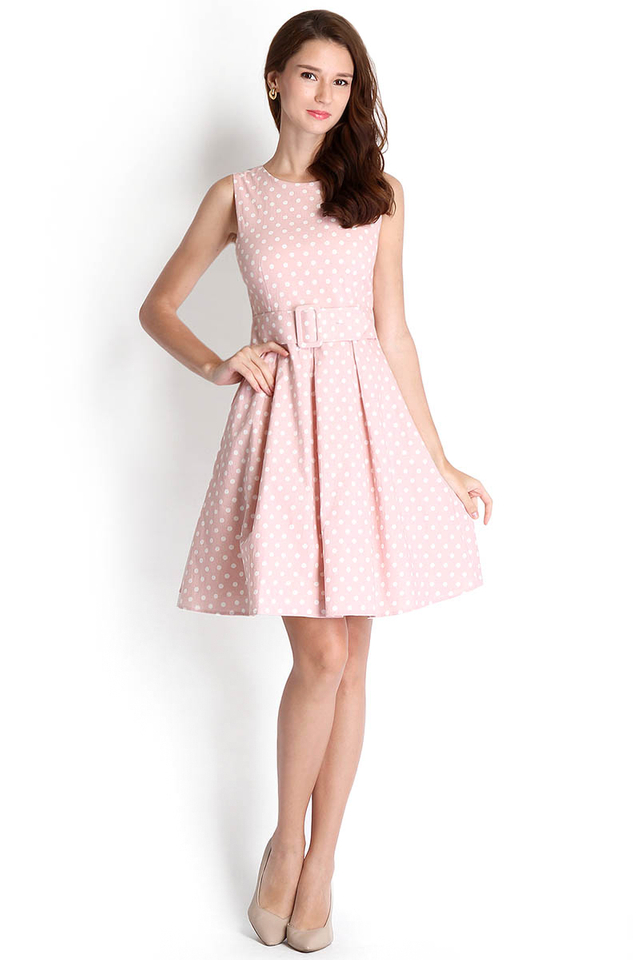 Swooning Over You Dress In Blush