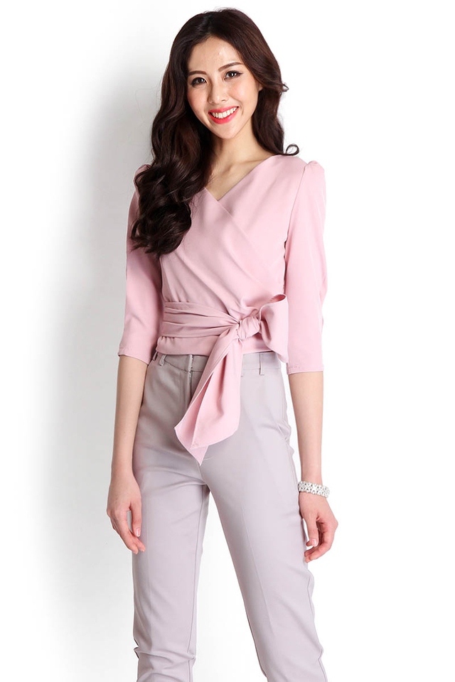 Seize The Opportunity Top In Dusty Pink