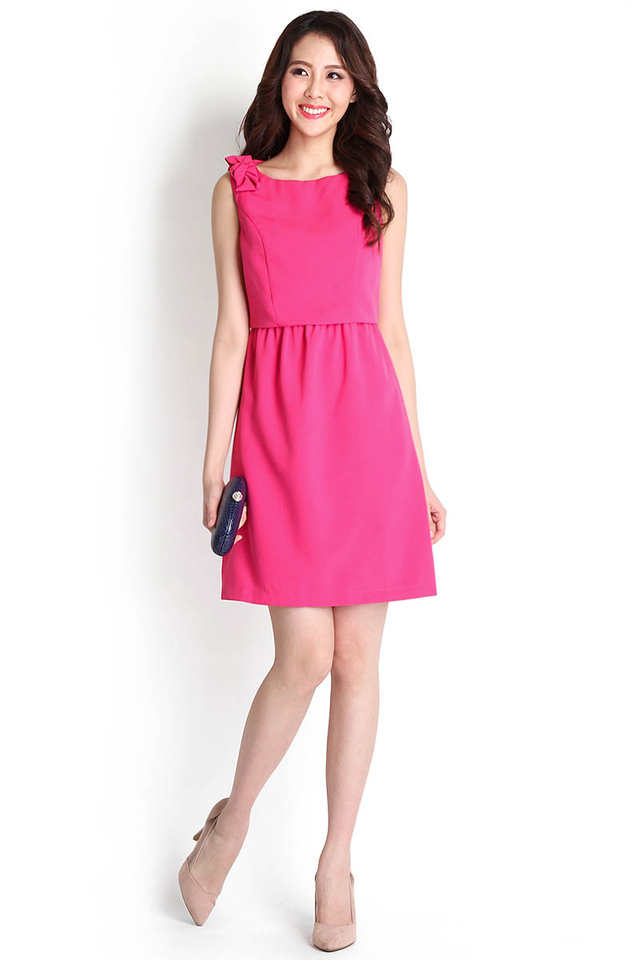 Source Of Brilliance Dress In Hot Pink