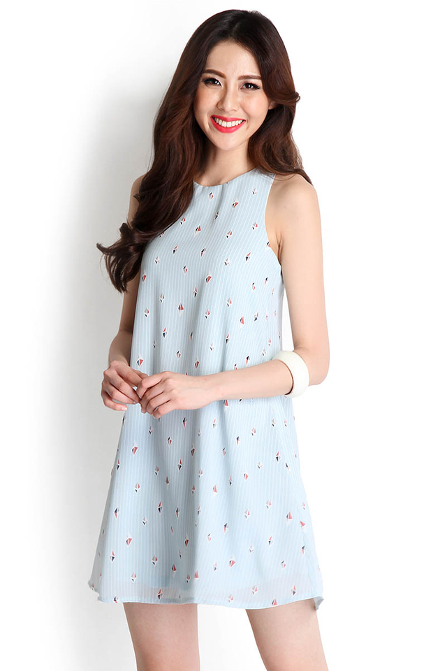 Spur Of The Moment Dress In Sky Prints