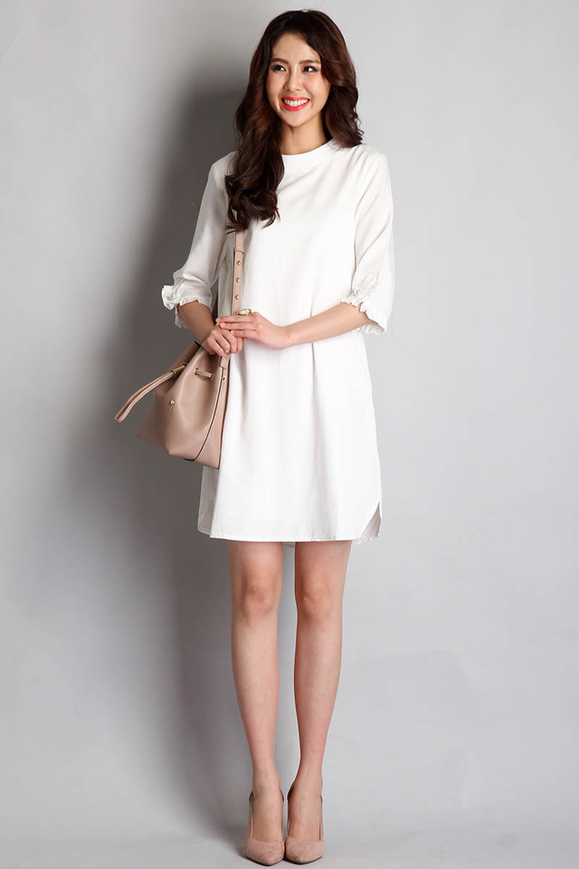 Blank Canvas Dress In White