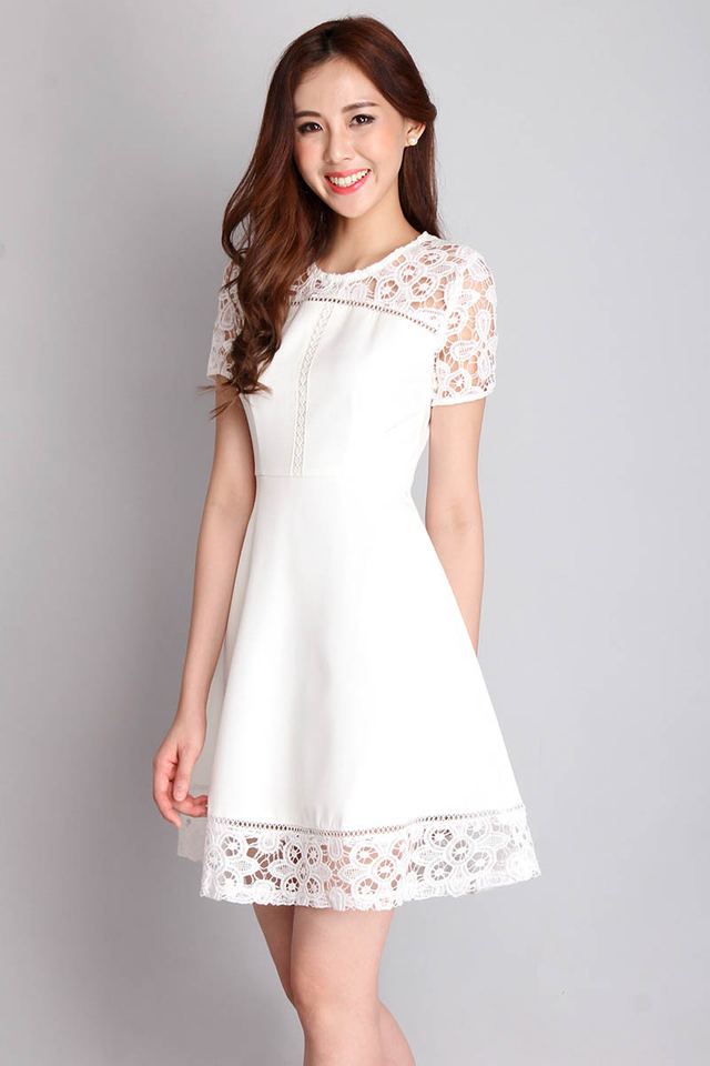 Symphonic Harmony Dress In Clean White