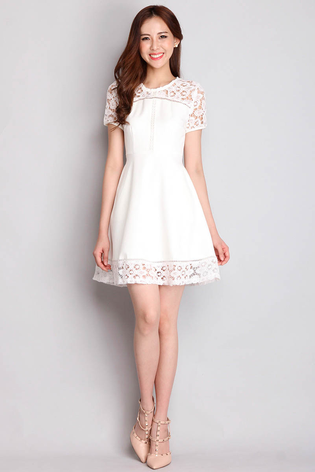 Symphonic Harmony Dress In Clean White