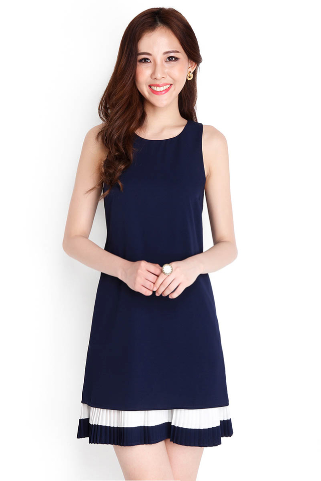 Honeyed Thoughts Dress In Midnight Blue