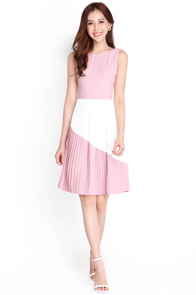 Signature Silhouette Dress In Dusty Pink