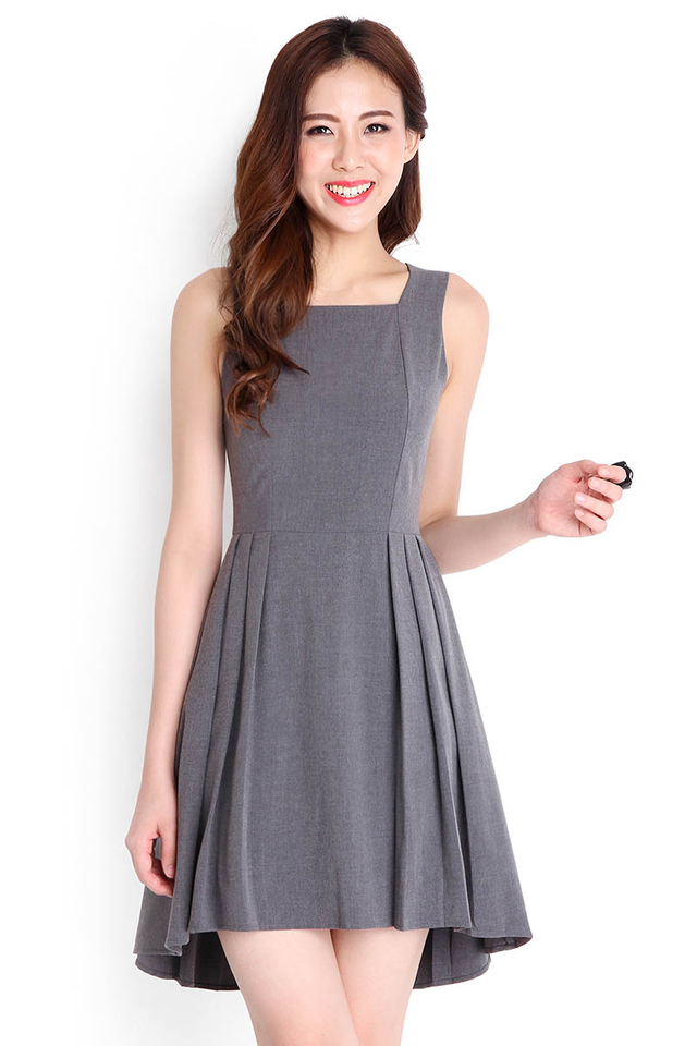 Spectacular Vision Dress In Heather Grey