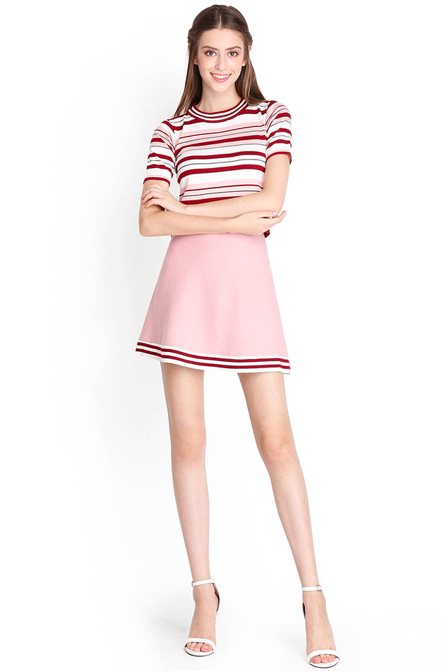 It Goes Both Ways Top In Pink Stripes