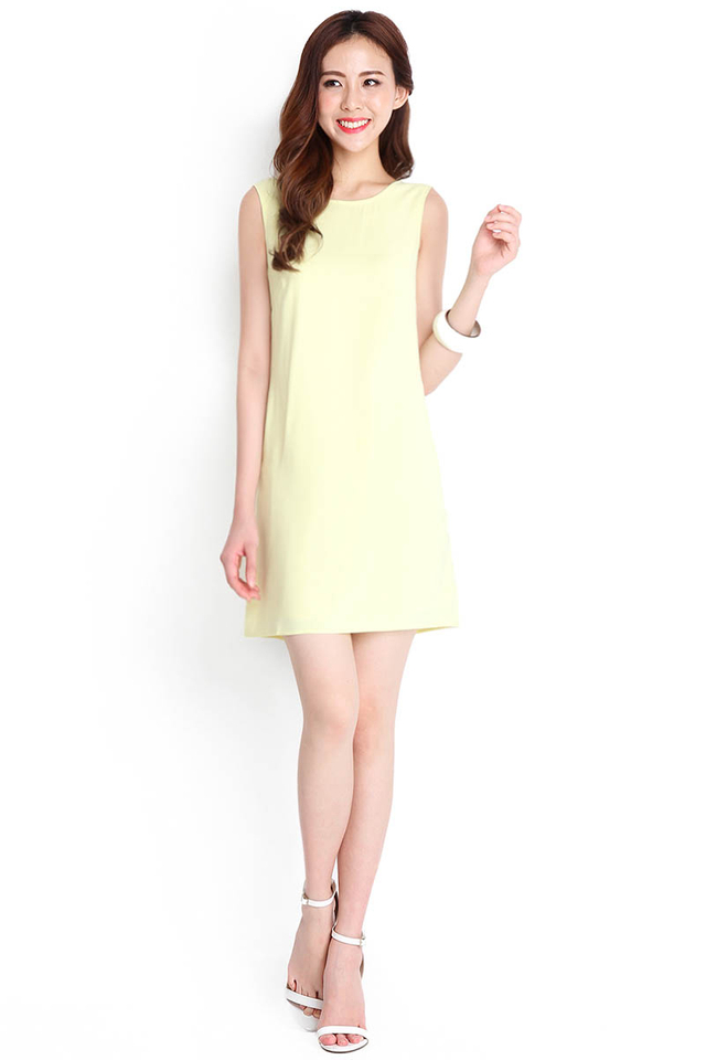 Show Your Fun Side Dress In Lemon Yellow