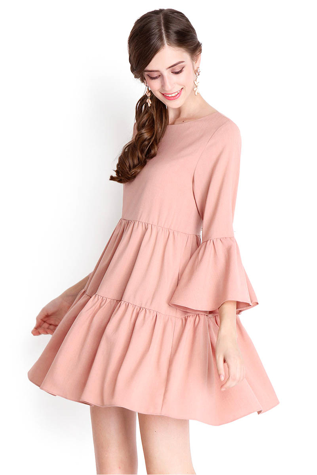 Sweet Surprise Dress In Blush Pink