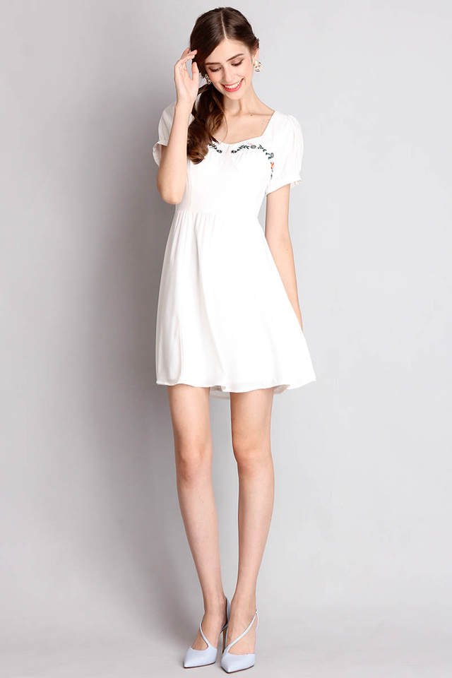 Pixie Folklore Dress In Dream White