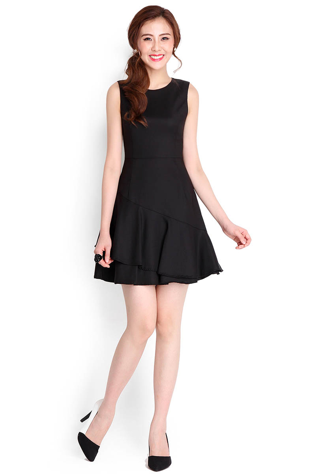 Beginning Of Time Dress In Classic Black