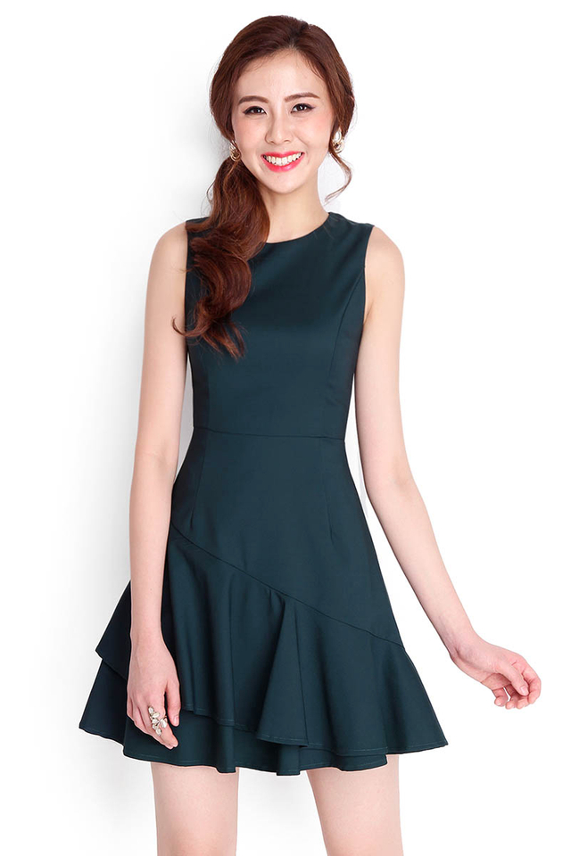 [BO] Beginning Of Time Dress In Forest Green