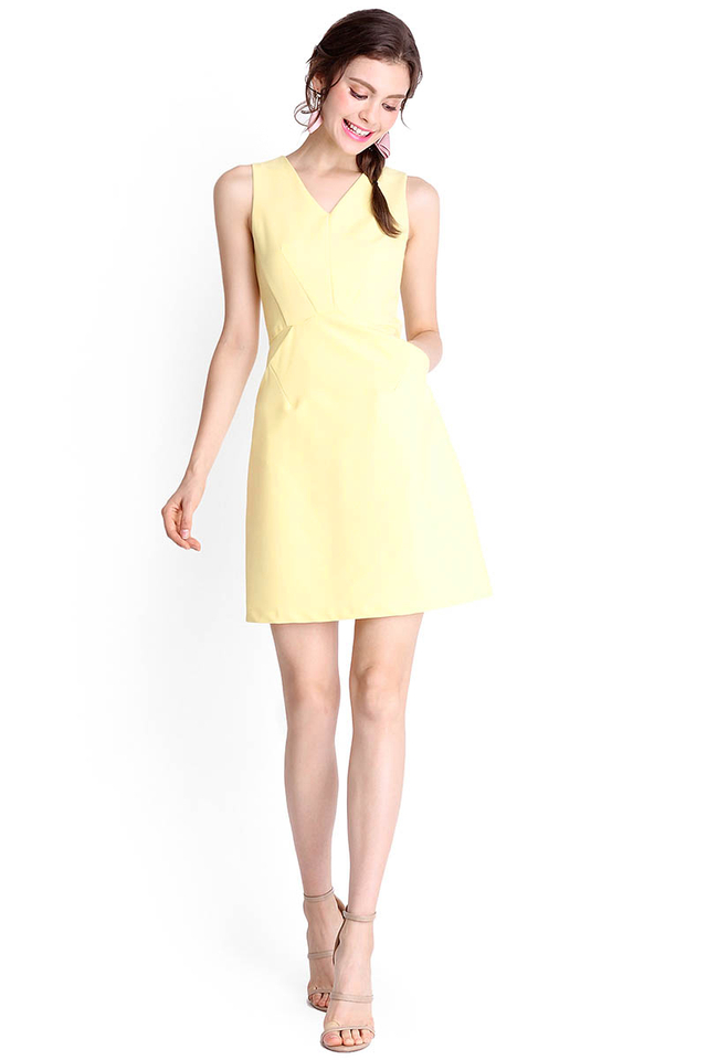 Outer Glow Dress In Sunshine Yellow