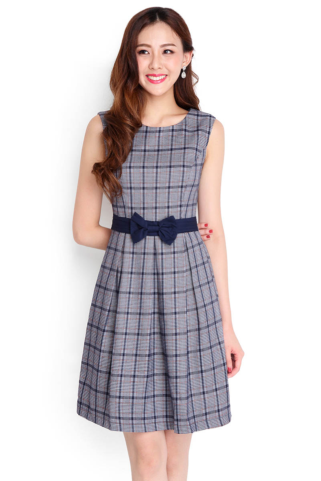 Queen Of Hearts Dress In Blue Checks