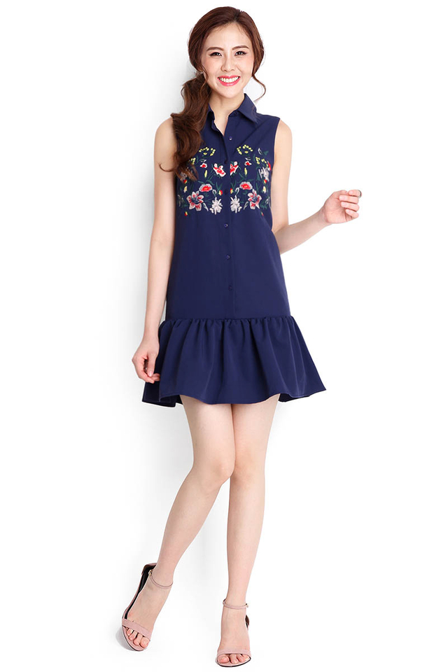 Perfect For You Dress In Navy Blue