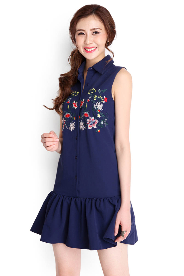 Perfect For You Dress In Navy Blue