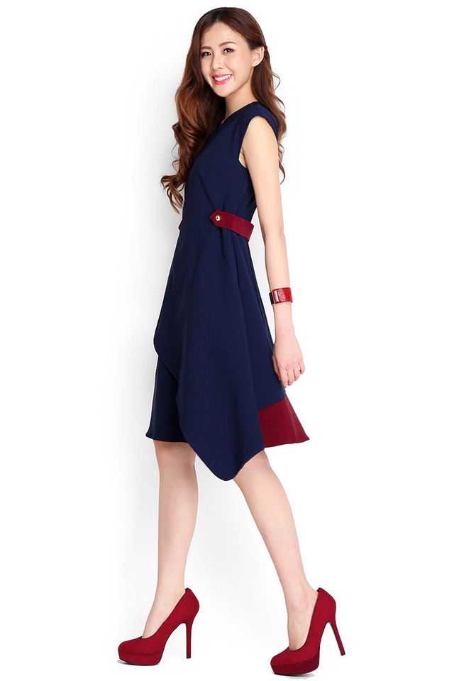 Stand By Me Dress In Navy Blue