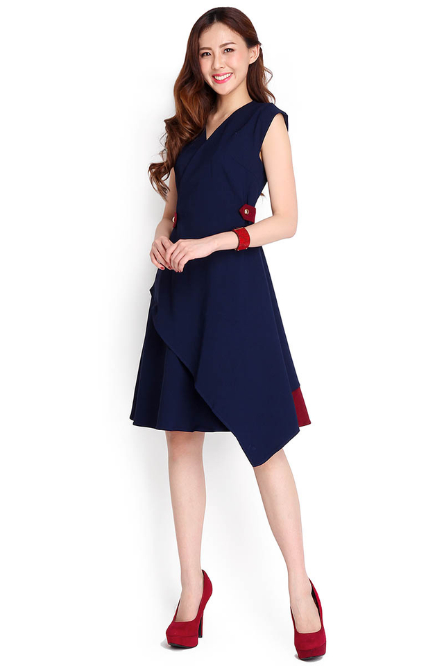 [BO] Stand By Me Dress In Navy Blue