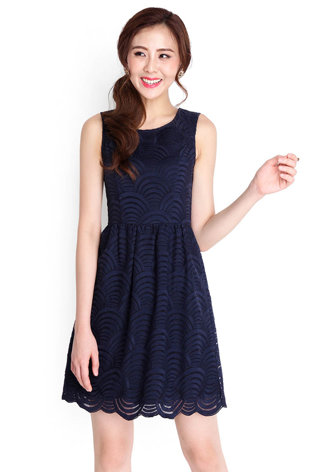 Lost In The Stars Dress In Navy Blue