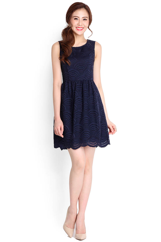 Lost In The Stars Dress In Navy Blue