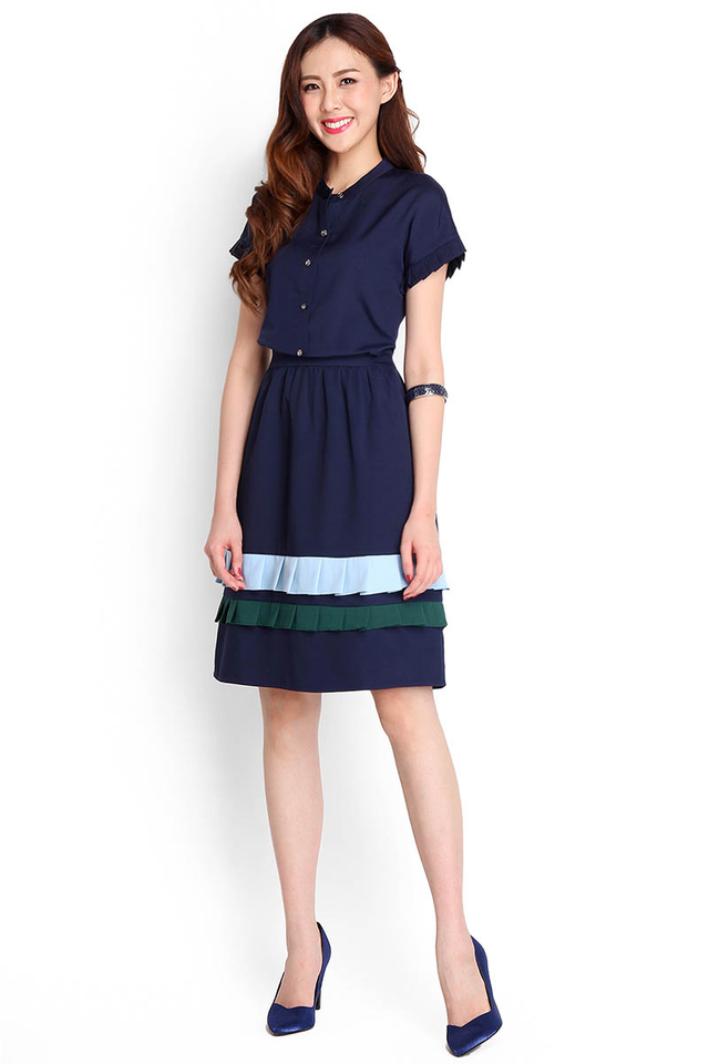 Flow By The River Dress In Blue