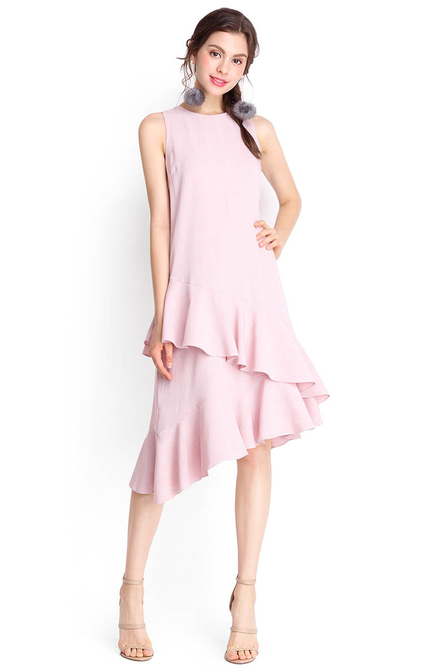 Twirl Worthy Dress In Pink Plaid