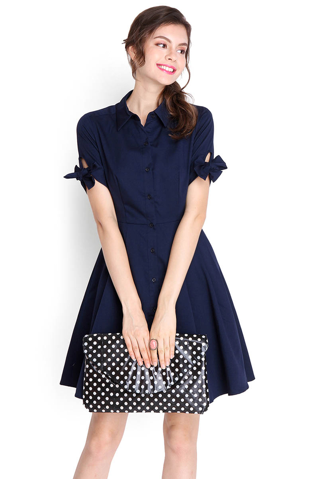 Chasing The Seas Dress In Navy Blue