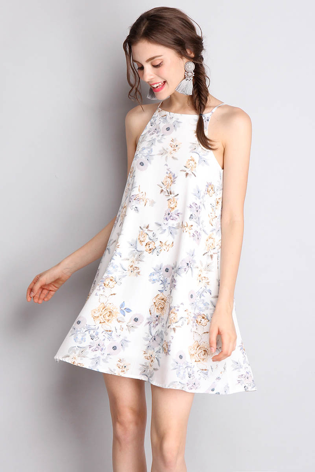 Ode To Spring Dress In White Florals