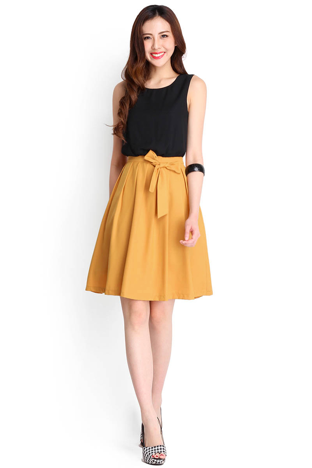 [BO] Colour Symmetry Dress In Mustard