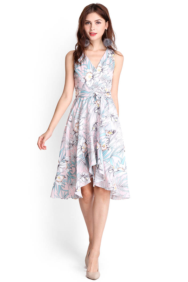 Time Of The Season Dress In Pink Florals