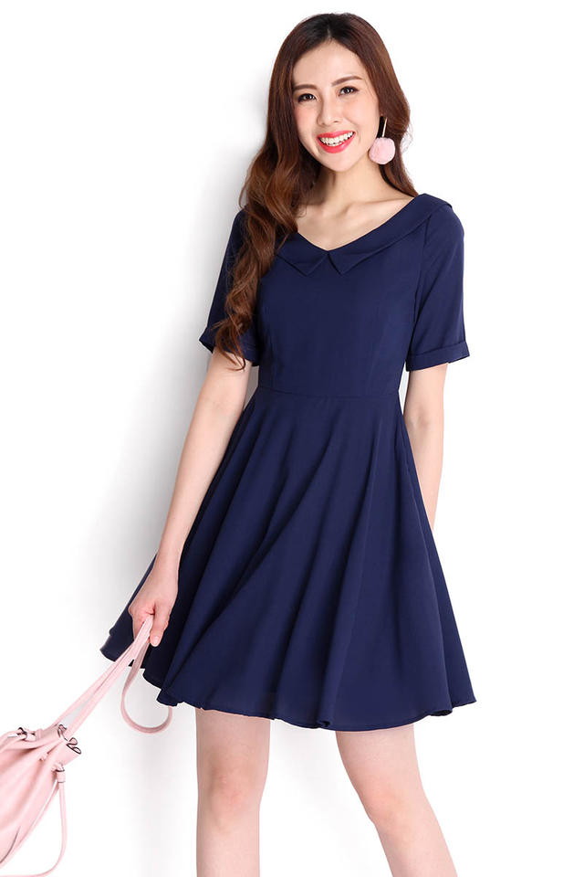 Carefree Travels Dress In Blue