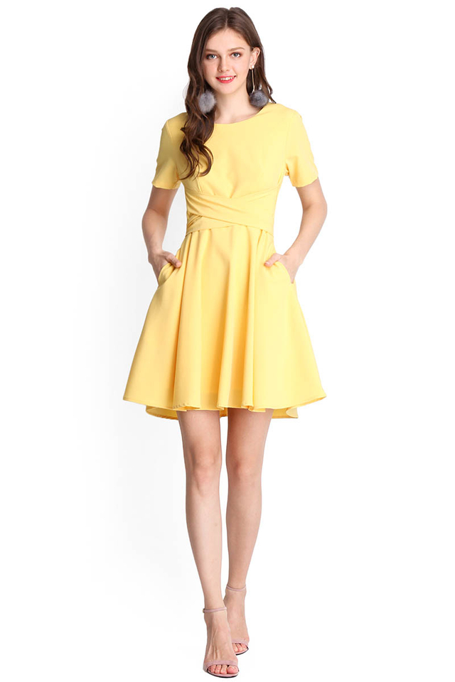 Fly Me Away Dress In Sunshine Yellow