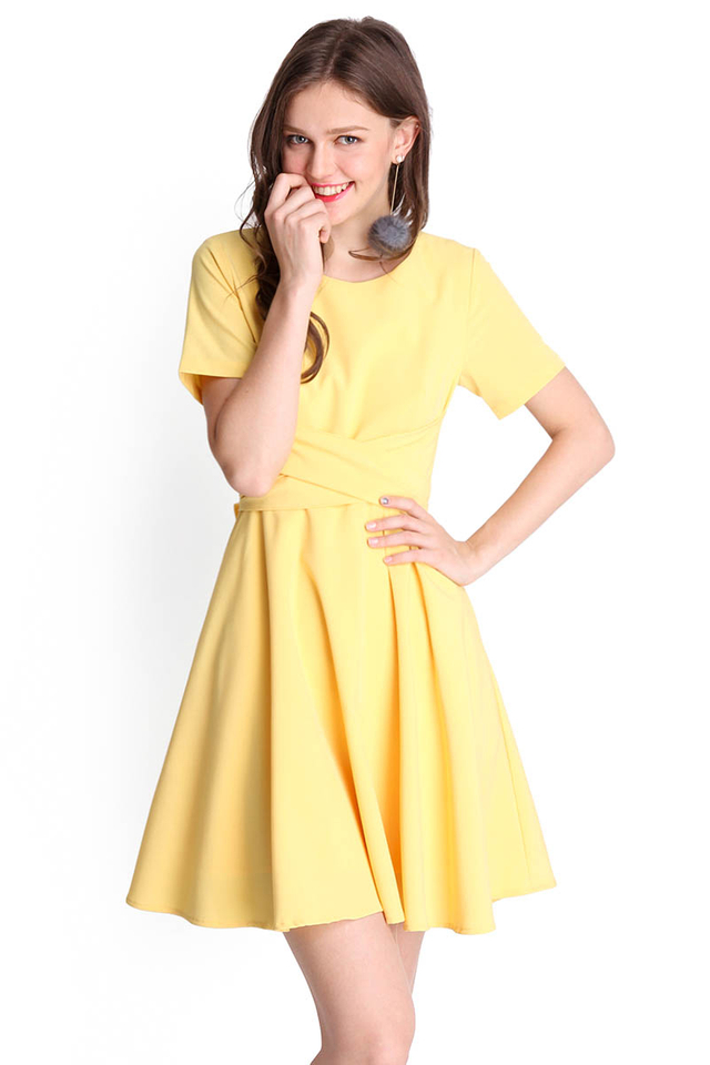 Fly Me Away Dress In Sunshine Yellow