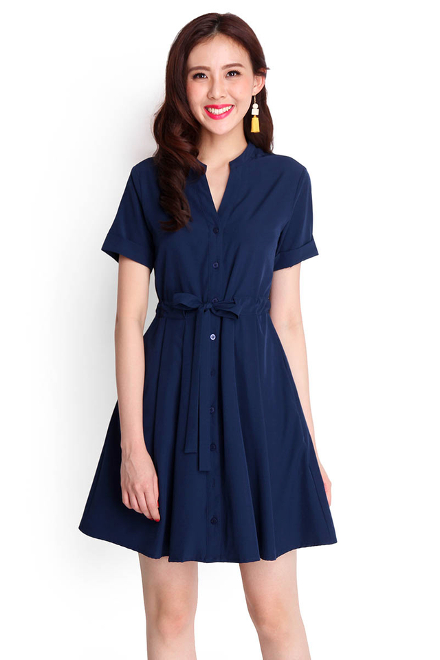 [BO] Montego Bay Dress In Navy Blue