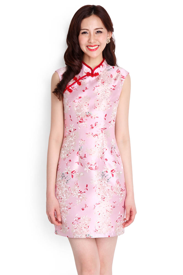 Meet The Classics Cheongsam Dress In Peony Pink