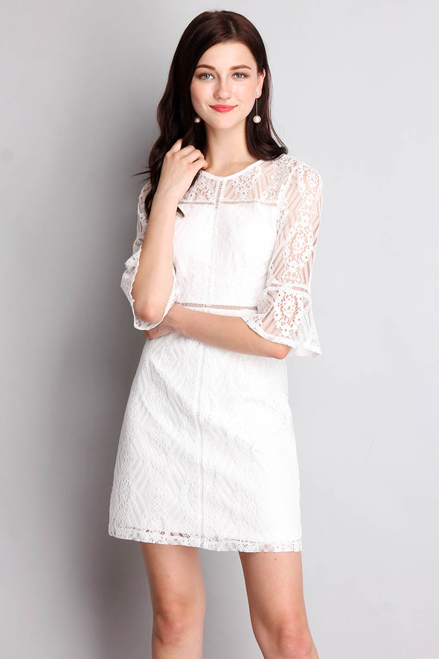 Quiet Opulence Dress In Classic White