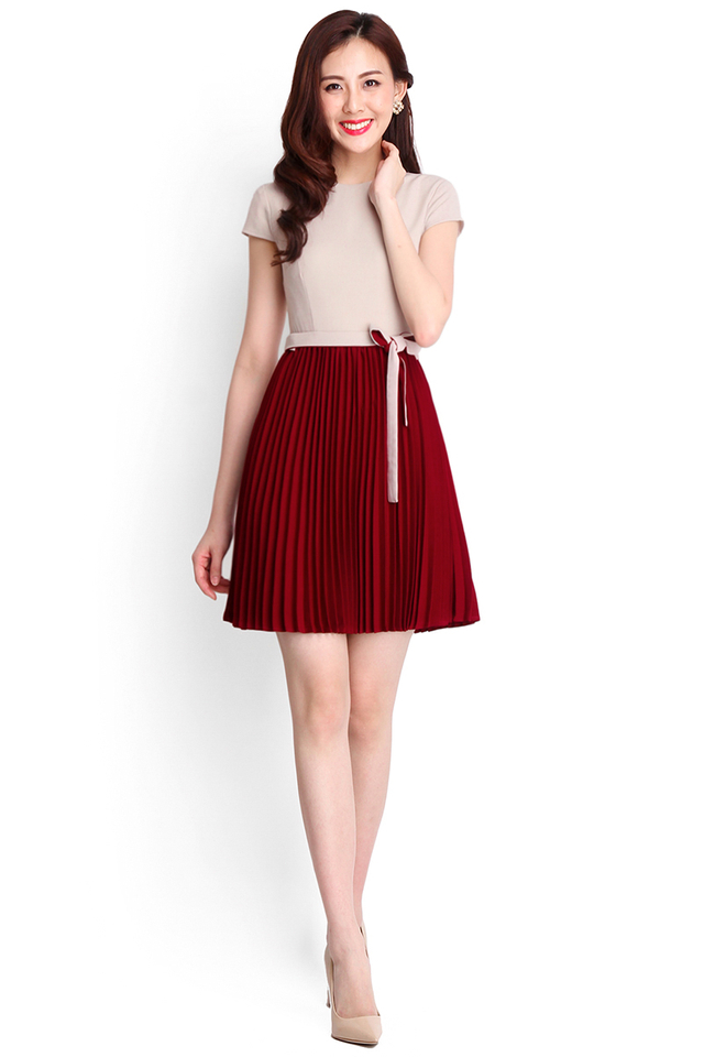 Perfect Match Dress In Wine Red