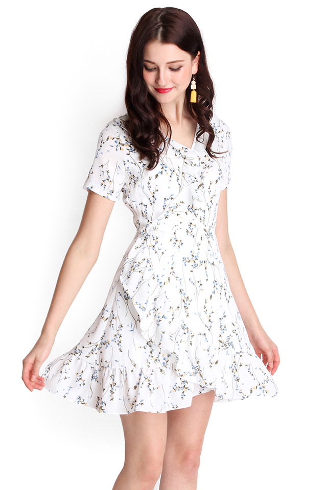 Full Of Happy Dress In White Florals