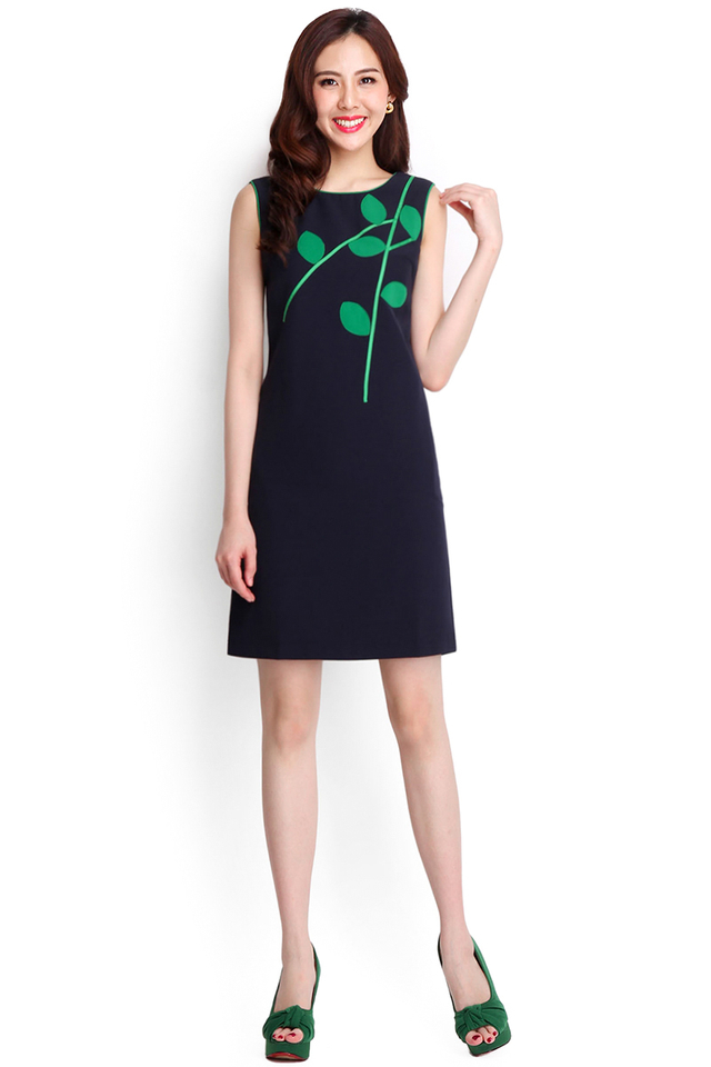 Harvest Your Success Dress In Midnight Blue