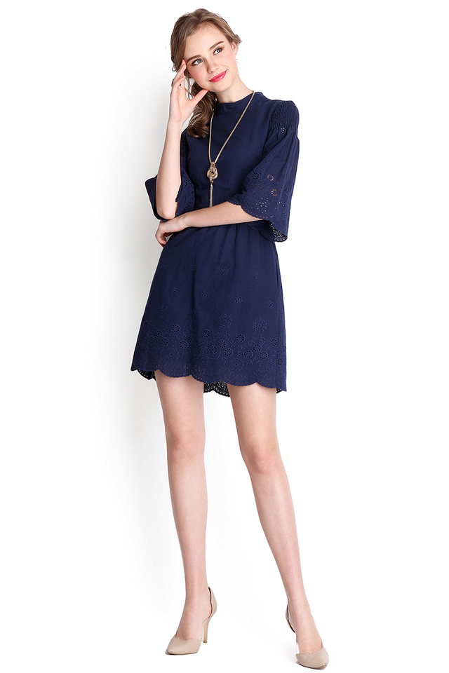 Magic In The Details Dress In Midnight Blue 