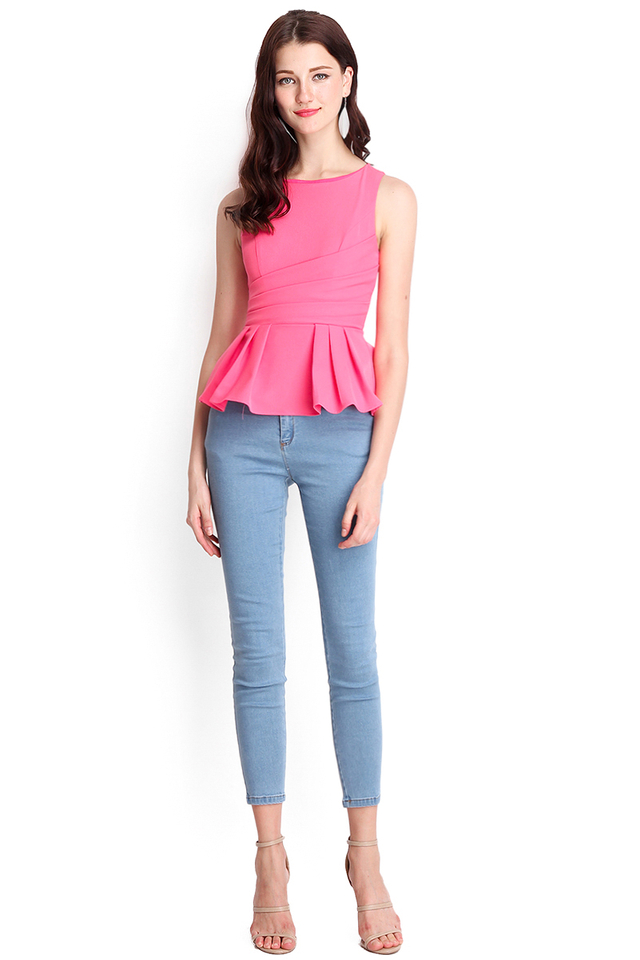Urban Romance Top In Candy Pink