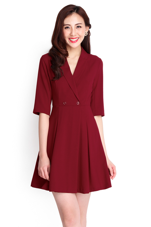 Style Purveyor Dress In Wine Red