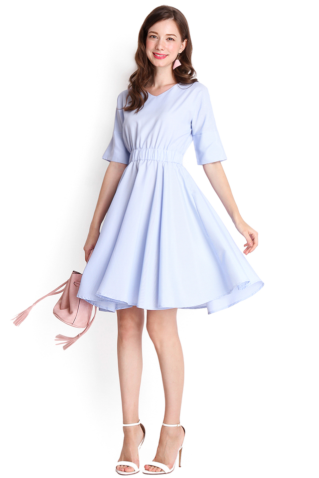 Dress Code For Spring Dress In Blue Stripes