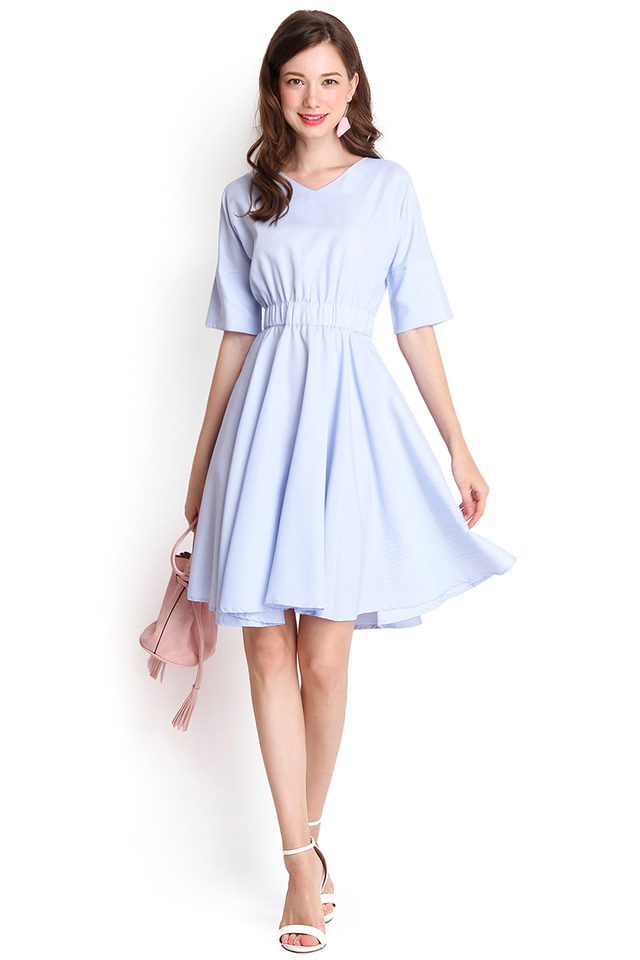Dress Code For Spring Dress In Blue Stripes