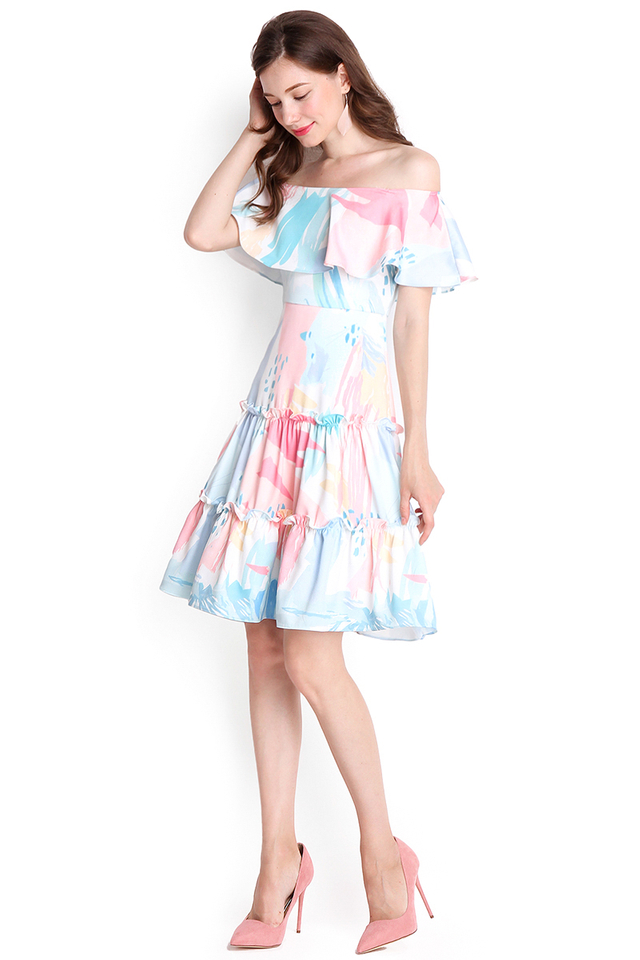 [BO] Rainbow Carnival Dress In Pastel Prints