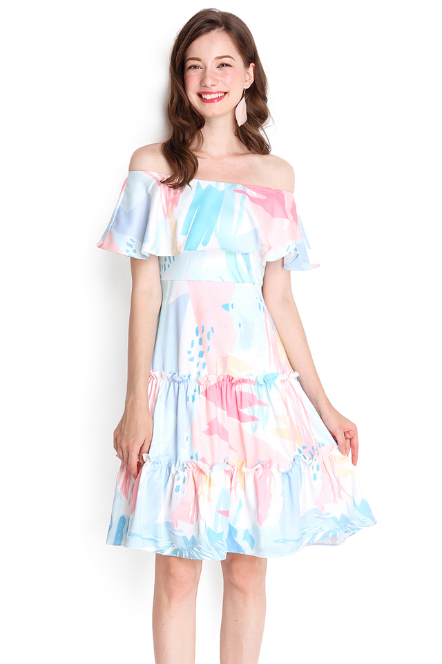 [BO] Rainbow Carnival Dress In Pastel Prints